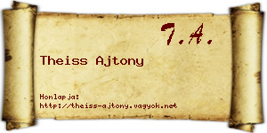 Theiss Ajtony névjegykártya
